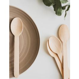Set de 50 cucharas de madera Algon 16 cm (20 Cajas) Set de 50 cucharas de madera Algon 16 cm (20 Cajas)