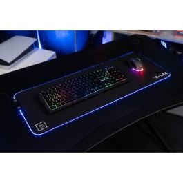 THE G-LAB PAD-RUBIDIUM Alfombrilla de ratón para juegos XXL, Retroiluminación LED RGB, Base antiderrapante, Negro THE G-LAB PAD-RUBIDIUM Alfombrilla de ratón para juegos XXL, Retroiluminación LED RGB, Base antiderrapante, Negro