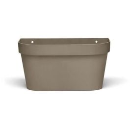 Maceta de pared - GARDEN ID Star - Taupe 36 x 16 cm - Reserva de agua con sistema de rebosadero - Reciclado y 100% reciclable