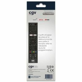 CGV CGV3322103009801 Mando a distancia de repuesto FIDELIO para televisores TCL y Thomson, sin programación.