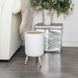 Cubo de basura con pedestal para baño con empuje - MALMO - KITCHEN MOVE - 7 L - Apertura a presión - Madera de diseño