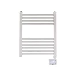 Edm Radiador Toallero Eléctrico 400W Blanco con Temporizador 24h, Panel Táctil LED, Regulación Temperatura Varillas 40-70°C