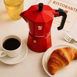 Pezzetti Cafetera Italiana ITALEXPRESS Aluminio Roja 6 Tazas