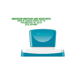 X'stamper Sello Quix Personalizable Color Verde Medidas 16x83 mm q-26 Consumible Máquina Sellos