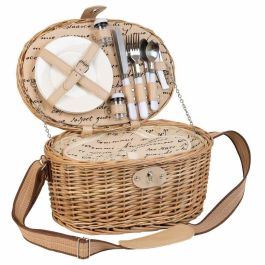 Cesta de Picnic Alexandra House Living Gris Natural Mimbre Precio: 66.59000018. SKU: B12WMZAC8C