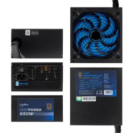 Coolbox Fuente Alimentación Gaming Deeppower 650W 80 Plus Bronze, Full Range, Ventilador 140mm, Cables Mallados