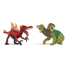 Schleich 70834 Figura de Saurio de Fuego vs. Lagarto de la Jungla Criaturas de Eldrador