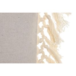 DKD Home Decor Cojín Boho Natural Blanco Algodón 45 x 45 cm (2 Unidades)
