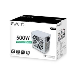 Ewent Ew3909 Fuente Alimentación ATX para PC 500W con Ventilador 12cm Silencioso y compatible con Última Generación de Procesadores