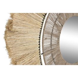 DKD Home Decor Espejo Balines Natural 79 x 79 cm Estilo Hecho a Mano