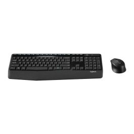 Logitech MK345 Combo Teclado y Ratón Inalámbrico Cómodo con Reposamuñecas y Diseño Resistente a Salpicaduras