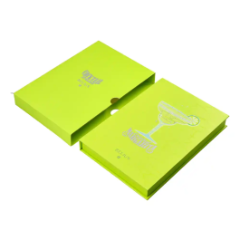 Belius Cocktails Margarita Bolígrafo y Wallet Aluminio Verde Lima Plateado con Relieve, Tinta Azul, Caja Incluida