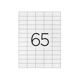 Q-connect KF00573 Etiqueta Adhesiva Blanca 38,1x21,2 mm para Ink-jet, Láser, Fotocopiadora - Caja 100 Hojas DIN A4