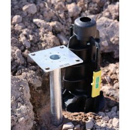 Next Green GP60-160 Combo Soporte de Suelo Adaptador para Postes de Carga, Fundaciones Ø 60mm, CC 160mm