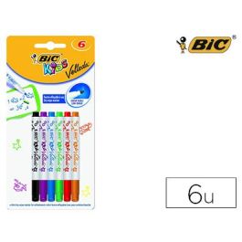 Rotulador Bic Kids Velleda Para Pizarra Blister De 6 Unidades Colores Surtidos