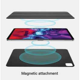 eSTUFF Funda COLORADO para iPad Pro 12.9 (2022/2021/2020) con Imán, Cierre Lápiz, Auto On/Off - Negra