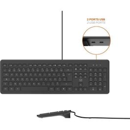 MOBILITY LAB ML304250 - Teclado empresarial para PC con cable con 2 concentradores USB integrados - Negro MOBILITY LAB ML304250 - Teclado empresarial para PC con cable con 2 concentradores USB integrados - Negro