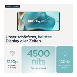 Motorola Edge 60 Fusion Smartphone 5G - 6.67" Pantalla Super HD 120Hz, 256GB Almacenamiento, 8GB RAM, Cámara 50MP, Carga TurboPower 68W, Batería 5200 mAh, Android 15, Color Turquesa