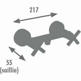 Edouard Rousseau Mezclador de ducha NANKA AAAQX11048 Negro