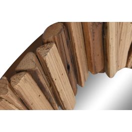 Espejo de pared DKD Home Decor Abeto Cristal Natural 60 x 4 x 60 cm Aluminio Vintage Alpino Troncos