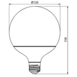 Lámpara Led Globo D120 Frost E27 De 10W 2700K PANASONIC-PANALIGHT LDGLOV10L27E27EPL