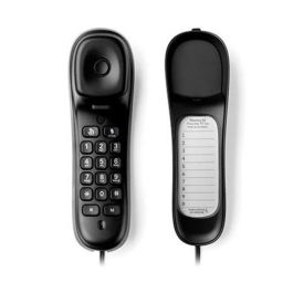 Motorola CT50 Teléfono Fijo Negro Compacto para Casa u Oficina con 10 Memorias, Montaje en Pared e Indicador Visual de Llamadas Motorola CT50 Teléfono Fijo Negro Compacto para Casa u Oficina con 10 Memorias, Montaje en Pared e Indicador Visual de Llamadas