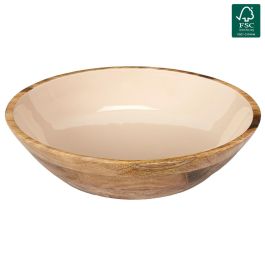 Home Deco Factory Ensaladera Dune Crema Colección Mirage de Madera de Mango Diámetro 33 cm x 7.5 cm Alto Precio: 17.89000004. SKU: B1FRCGJDYG