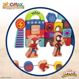 Juego de construccion de madera spidey amazing friends & friends con 50 piezas Juego de construccion de madera spidey amazing friends & friends con 50 piezas