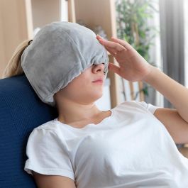 Innovagoods Gorro de Gel para Migrañas y Relajación, Gris, Talla Única con 4 Bolsas de Gel Extraíbles para Calentar o Enfriar