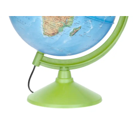 Liderpapel Globo Terraqueo con Luz Físico y Político Diámetro 26 cm Base y Meridiano de Plástico