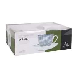 Set 2 Tazas Diana 200 cc con Plato - Porcelana Extra Blanca - Santa Clara (6 Cajas) Set 2 Tazas Diana 200 cc con Plato - Porcelana Extra Blanca - Santa Clara (6 Cajas)