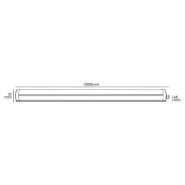 Regleta led 48 W 4.000 k luz día 5.160 lm 150 x 4,6 x 5,1cm Regleta led 48 W 4.000 k luz día 5.160 lm 150 x 4,6 x 5,1cm
