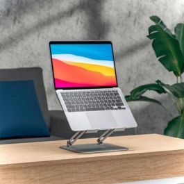 Aisens Soporte de Sobremesa XL Ajustable para Portátil y Tablet 10-17 Pulgadas, Aleación de Aluminio, Plata