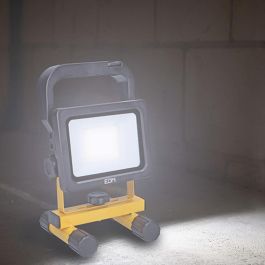 Edm Foco led recargable 20w 2000lm 6500k, IP54, CRI80, con 2 Baterías 18650 2000mah, Carga USB-C