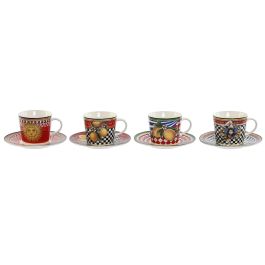 Taza Set Plato Moderno DKD Home Decor Rojo Amarillo 15.6 x 1.7 x 15.6 cm (4 Unidades) Precio: 35.694999576499995. SKU: B1C8DR8K27