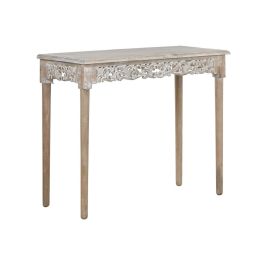 DKD Home Decor Consola Indio de Madera de Mango Natural y Blanco, Desmontable, 100.5 cm Ancho x 39 cm Fondo x 79 cm Alto Precio: 118.49999964. SKU: B19KTH5VZ3