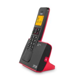 SPC 7290RC1 Teléfono Inalámbrico Blade Manos Libres, Identificación Llamadas, Agenda 50, Pantalla Iluminada, Modo ECO, Rojo y Negro