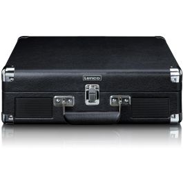 Lenco TT-115 Tocadiscos de Tracción por Correa Manual Negro con Bluetooth, Puerto USB y Salida RCA. Incluye Adaptador de 45 rpm.
