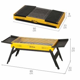 Barbacoa Portátil Aktive Acero 89 x 33 x 33 cm Amarillo Barbacoa Portátil Aktive Acero 89 x 33 x 33 cm Amarillo