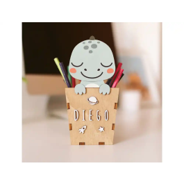 Wondee Cubilete Portalápices Personalizable Dino Madera para Escritorio Infantil 180x80x100 mm Precio: 43.1728. SKU: B1HXAT3M8X