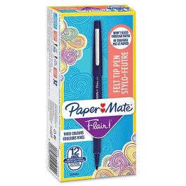 Paper Mate Rotulador Flair M Punta Redonda 1mm Azul Navy, Tinta Base Agua Secado Rápido, Caja 12 unidades Precio: 33.88999944. SKU: B14CC3ENEK