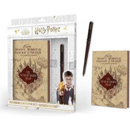 PYRAMID Set Cuaderno A5 + Bolígrafo Varita Harry Potter