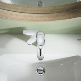 Mezclador monomando de lavabo - GROHE Swift - 24328001 - Cromo - Talla M - Apertura para agua fría - Ahorro de agua - Extraíble y desagüe