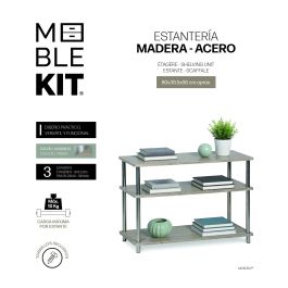 Inde Estanteria Madera-Acero 3 Niveles