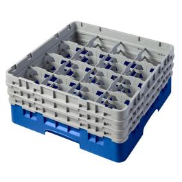 CAMBRO - 16S638-168 - Cesta de lavado 16 comp. 3 alturas - 10,9 cm Ø máx. - alt. máx. 17,6 cm - 50 x 50 x 22,5 cm - Azul Precio: 68.68999995. SKU: B1AERS3ZDP