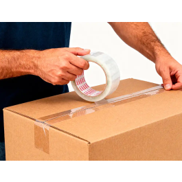 Carlin Cinta Adhesiva Precinto Polipropileno Transparente 60 mt x 48 mm para Embalaje