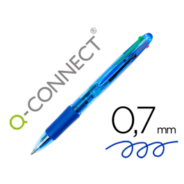 Q-connect Bolígrafo 4 en 1 Retráctil con 4 Colores y Sujeción de Caucho, Tinta Azul Precio: 8.49999953. SKU: B132FFDNQY