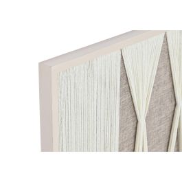 Cuadro Moderno DKD Home Decor Blanco Beige 3 x 80 x 80 cm (2 Unidades)