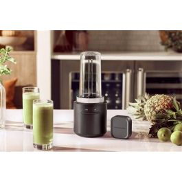Kitchenaid Batidora de Vaso Inalámbrica 12V con Batería, Accesorios, Color Negro Mate