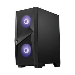 MSI MAG FORGE 100M Caja de PC Midi Tower Negra con Iluminación RGB y 2x USB 3.2